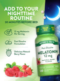 Nature's Truth Melatonin Tablets 12mg ingredients list