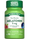 Nature's Truth Melatonin Tablets 5mg front view packaging