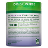 Nature's Truth Melatonin with Magnesium Soft Chews with a glass of water