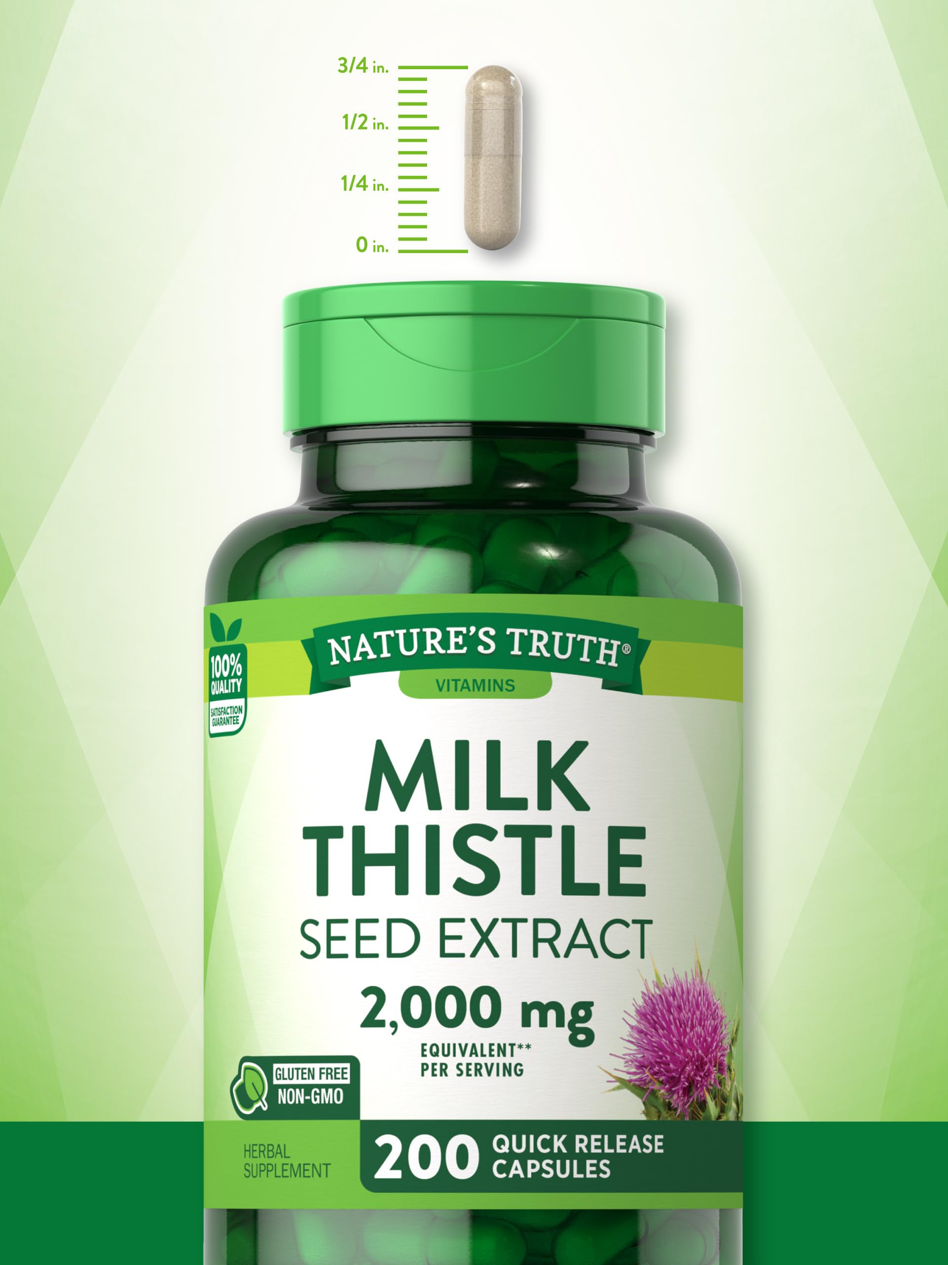 Nature's Truth Milk Thistle Capsules ingredients list