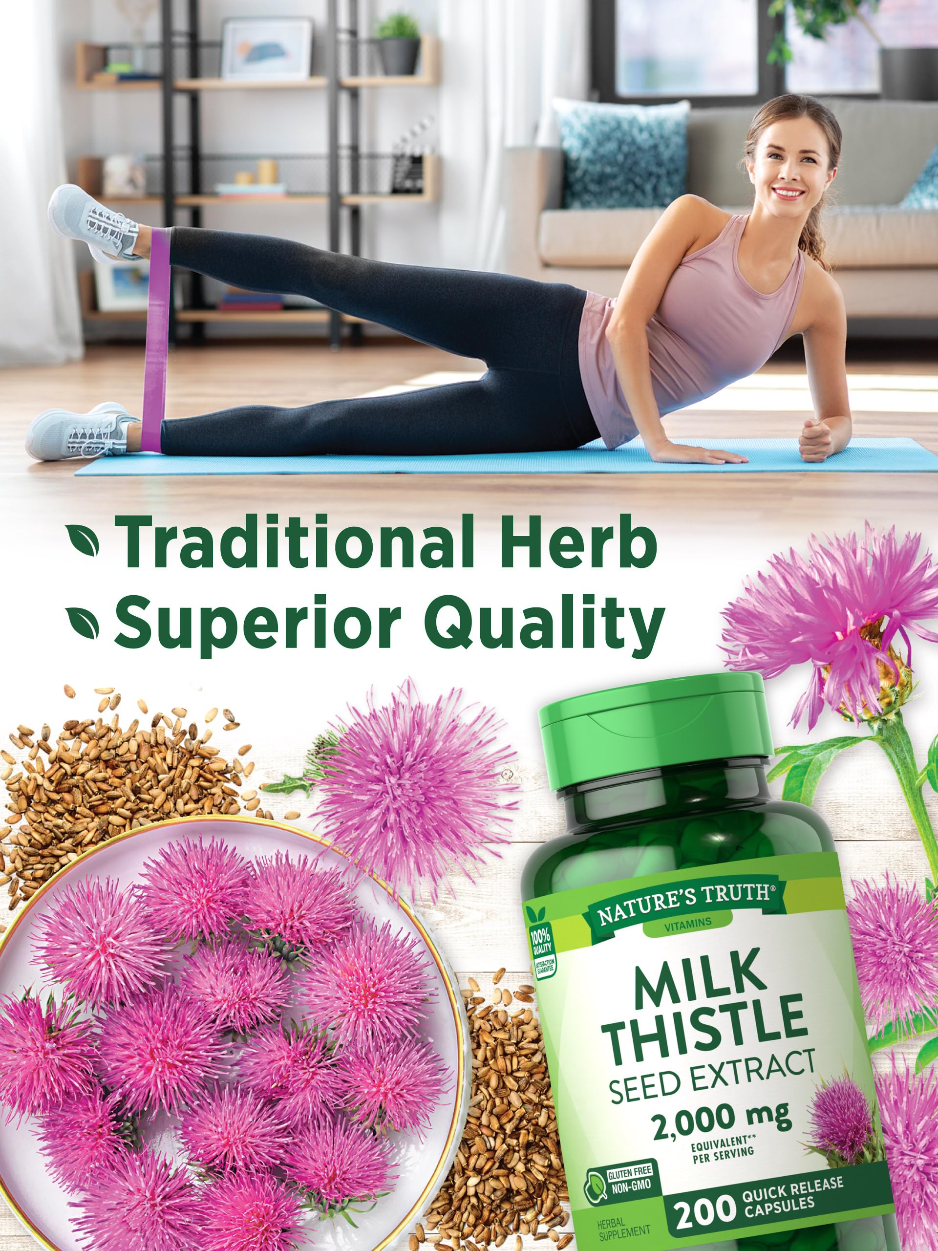 Nature's Truth Milk Thistle Capsules quick release capsules