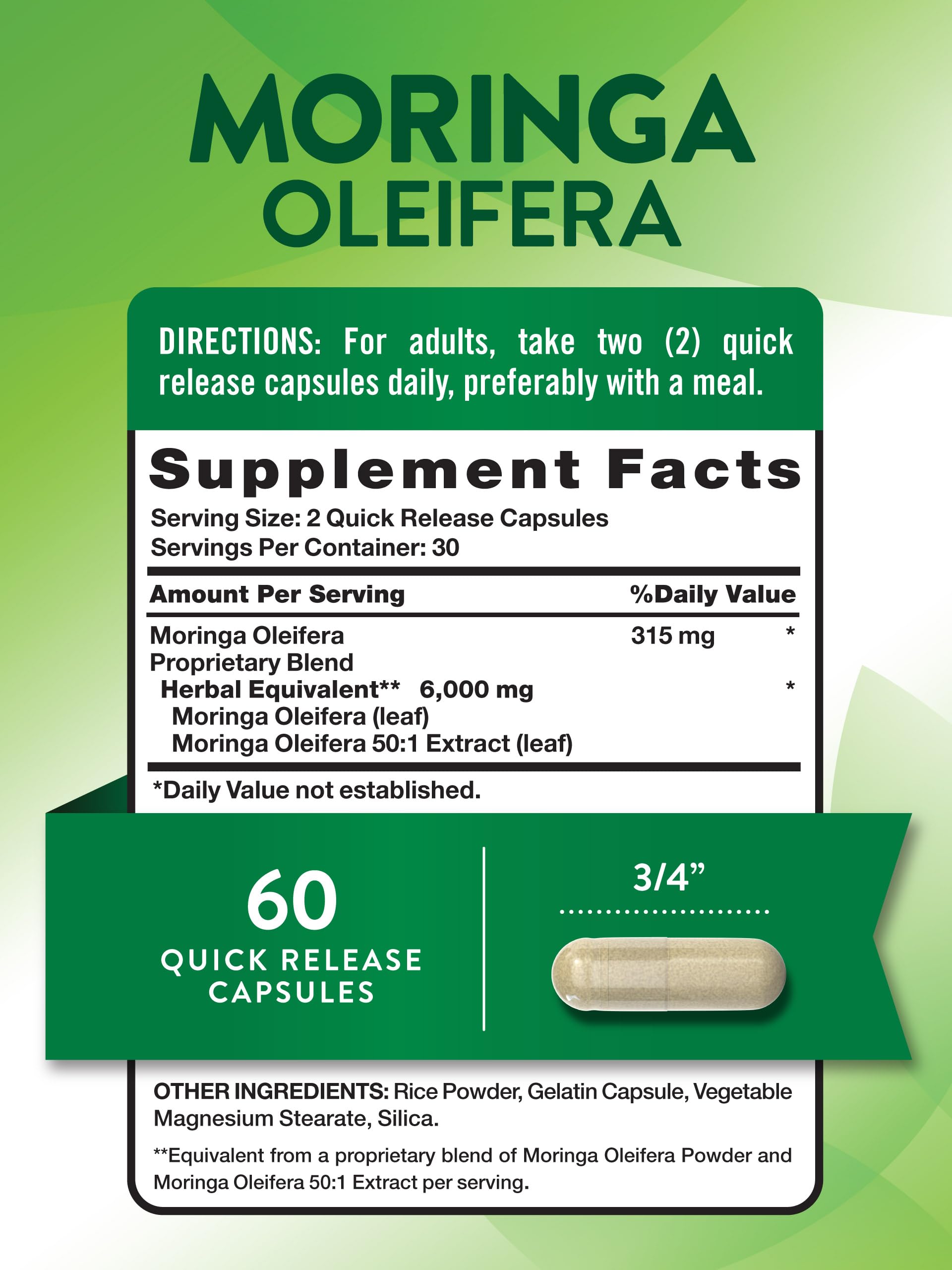 Nature's Truth Moringa Oleifera Superfood Blend side view