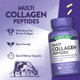 Nature's Truth Multi Collagen Peptides 2000mg capsules with measuring spoon