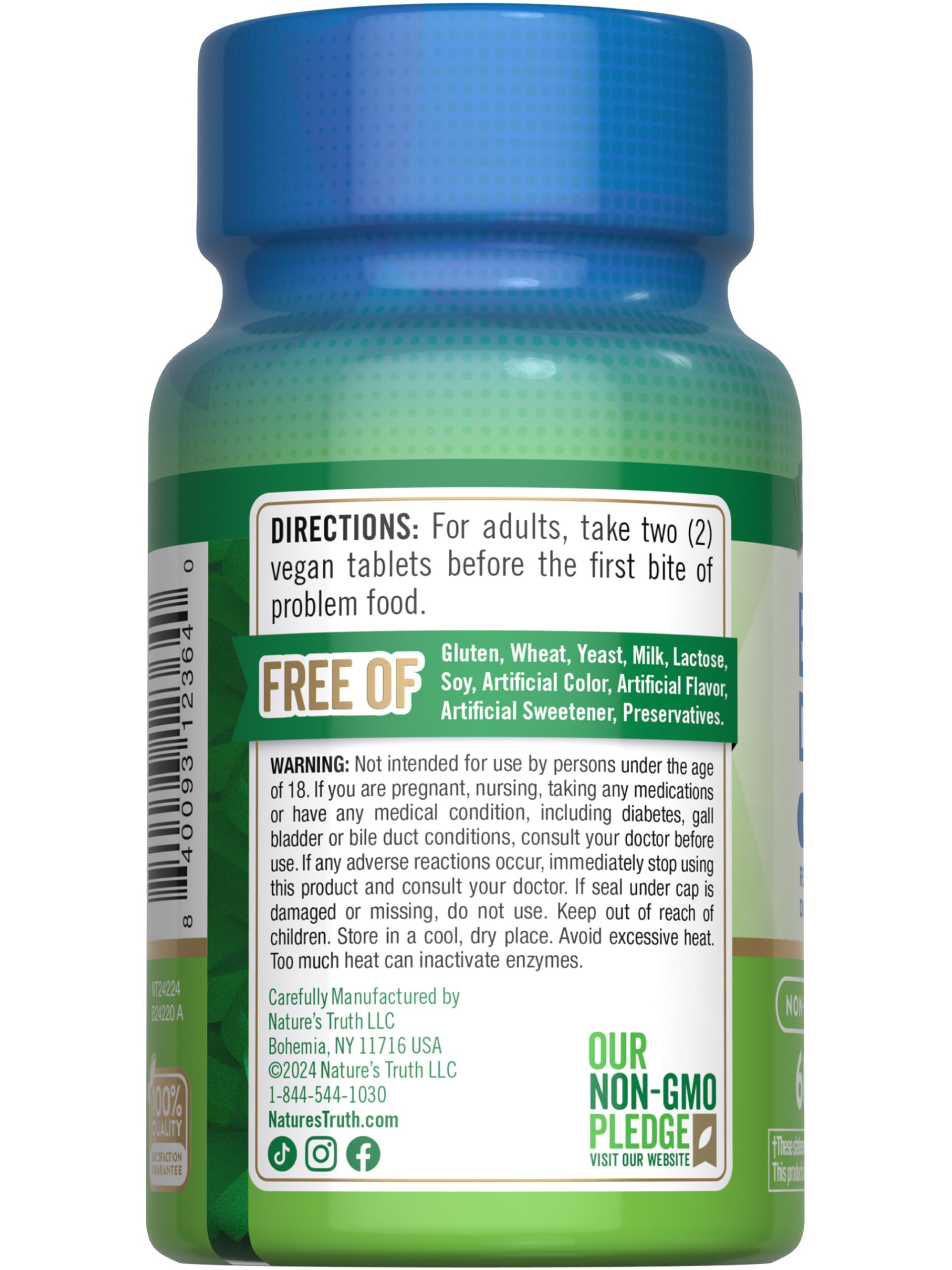 Nature's Truth Multi-Enzymes 43g with other health supplements
