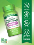 Nature's Truth Multi-Enzymes Advanced Probiotic back view with ingredient list