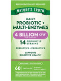 Nature's Truth Multi-Enzymes Advanced Probiotic front view of packaging
