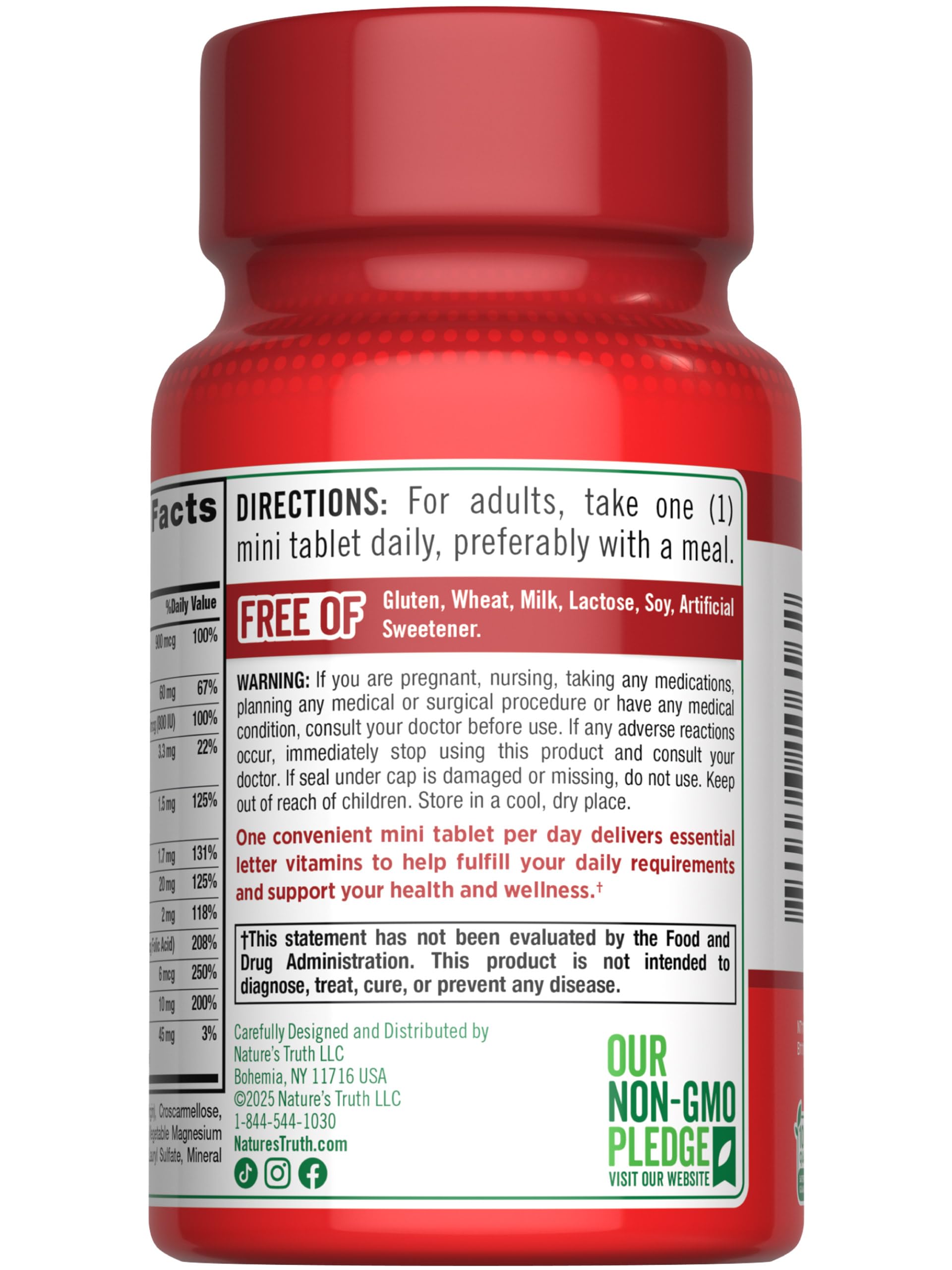 Nature's Truth Multivitamin Mini Tablets close-up of tablet texture