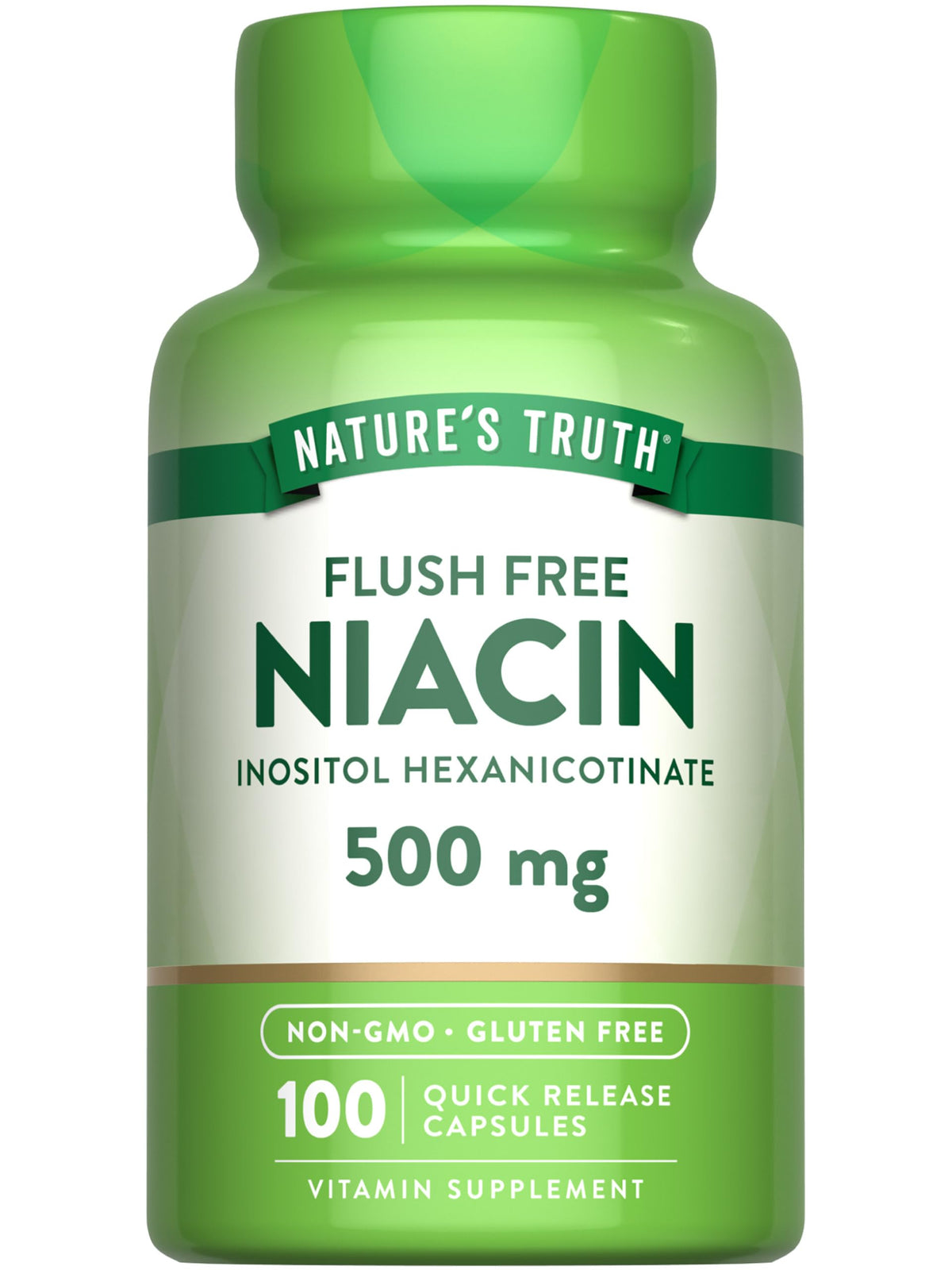 Nature's Truth Niacin B3 400mg capsules front view