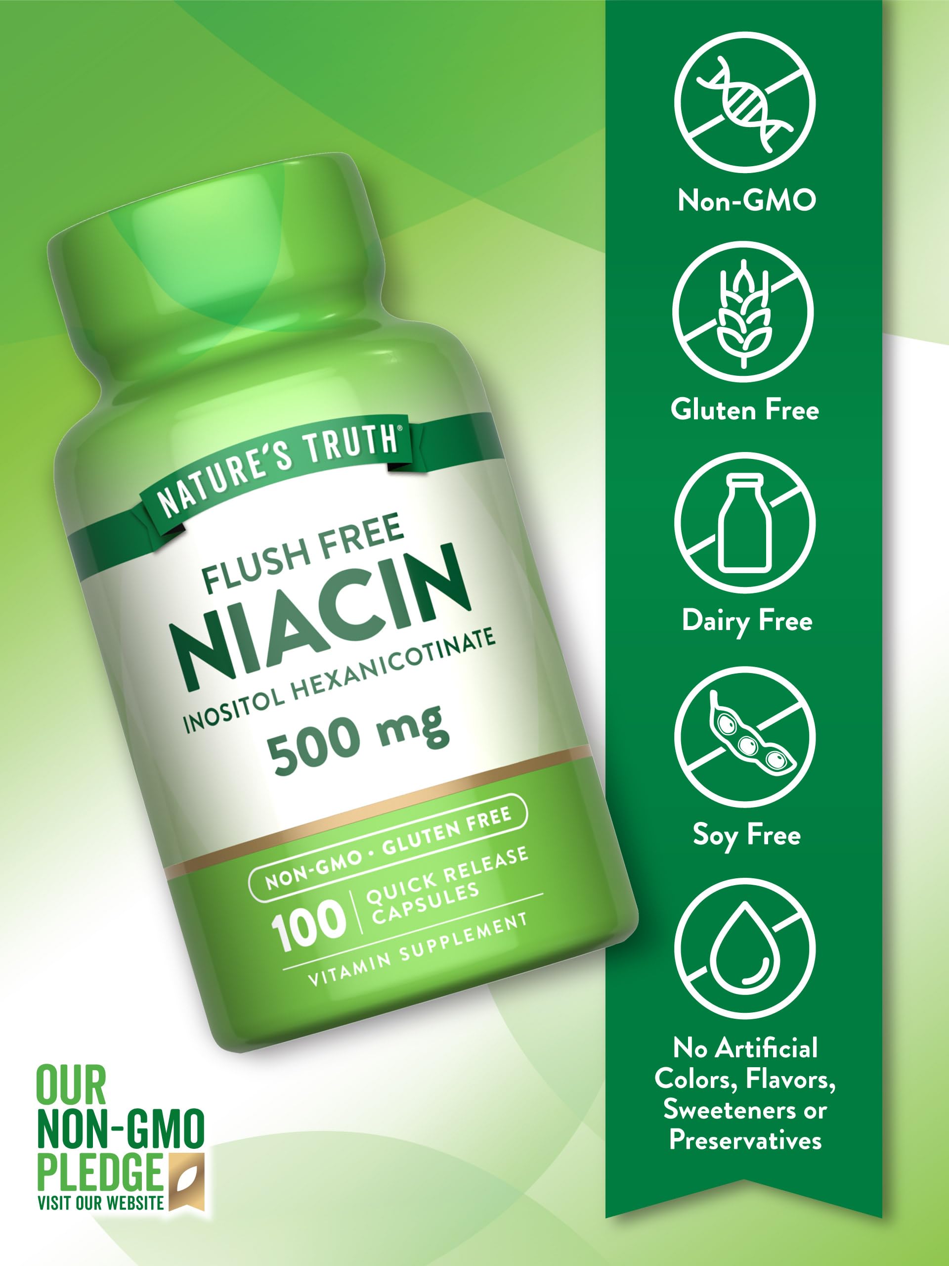 Nature's Truth Niacin B3 400mg capsules packaging