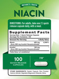Nature's Truth Niacin B3 400mg capsules side view