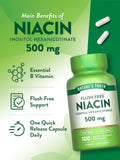 Nature's Truth Niacin B3 capsules on a wooden table