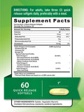 Nature's Truth Omega-3 Fish Oil 3600mg supplement back view