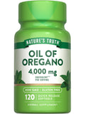Nature's Truth Oregano Oil Softgels front view with packaging