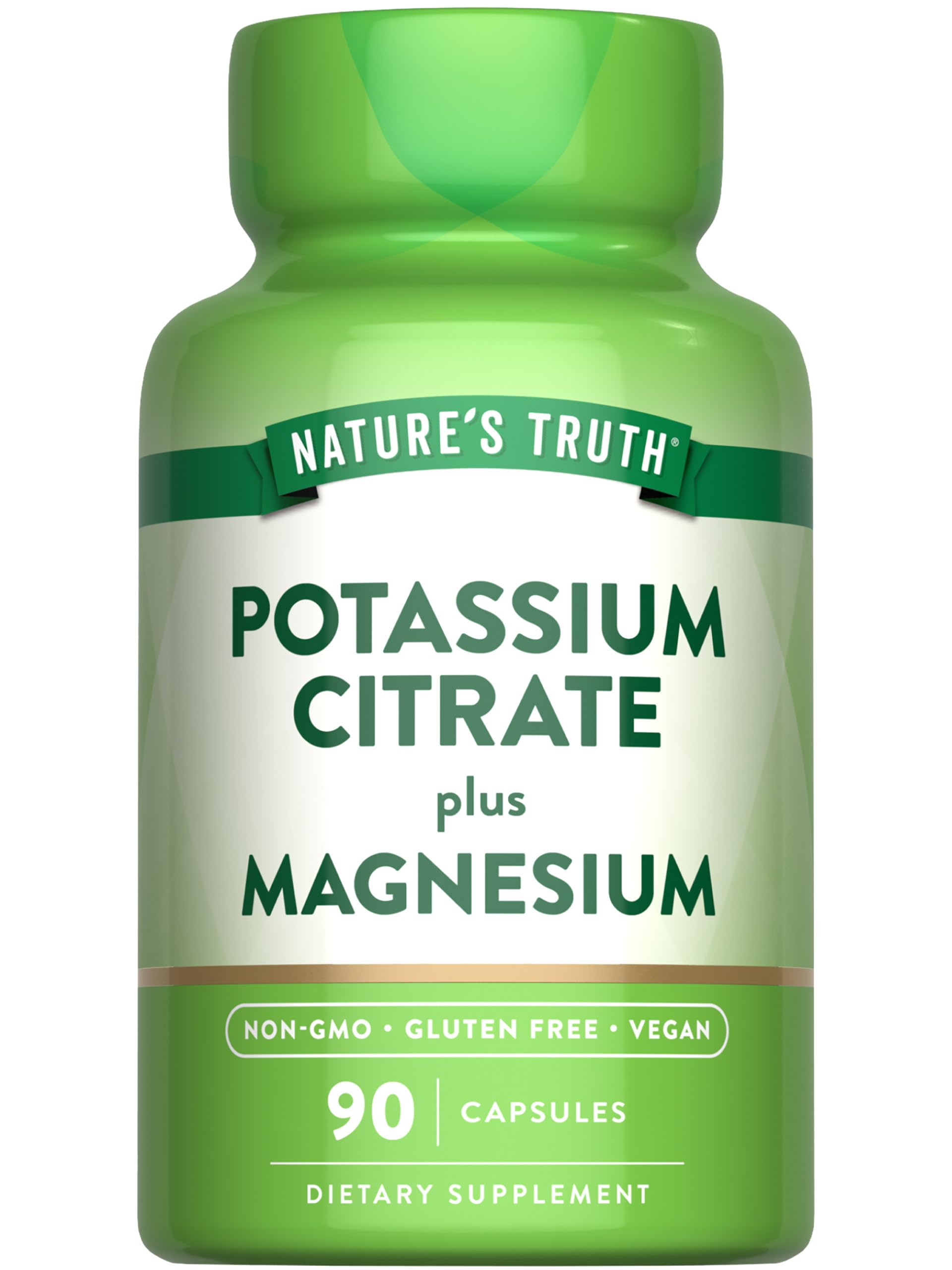 Nature's Truth Potassium Citrate Plus Magnesium Capsules front view