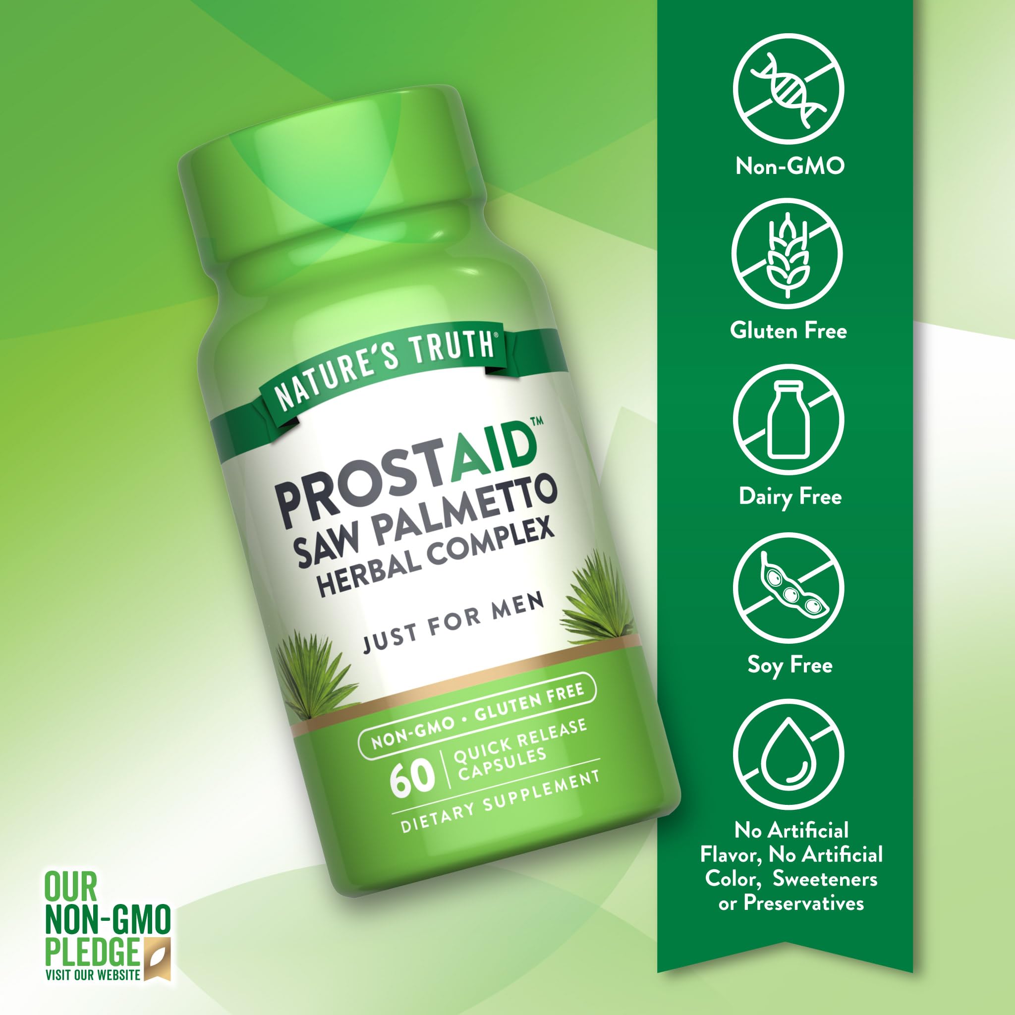 Nature's Truth Saw Palmetto Herbal Complex 50g ingredients list