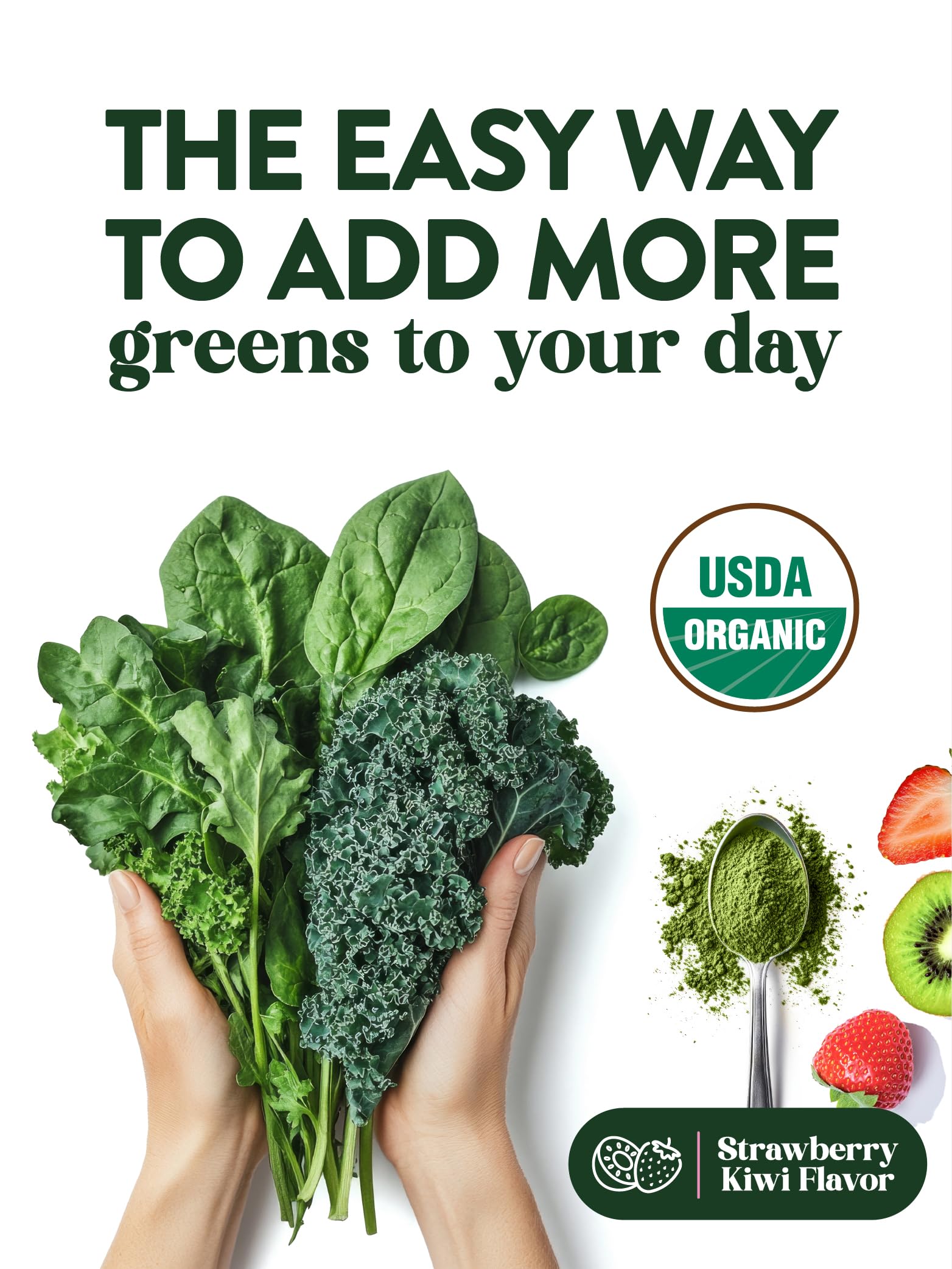 Nature's Truth Super Greens Vegan Powder 193g mixed in a glass of water