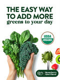 Nature's Truth Super Greens Vegan Powder 193g mixed in a glass of water