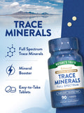 Nature's Truth Trace Minerals Supplement displayed with a measuring spoon