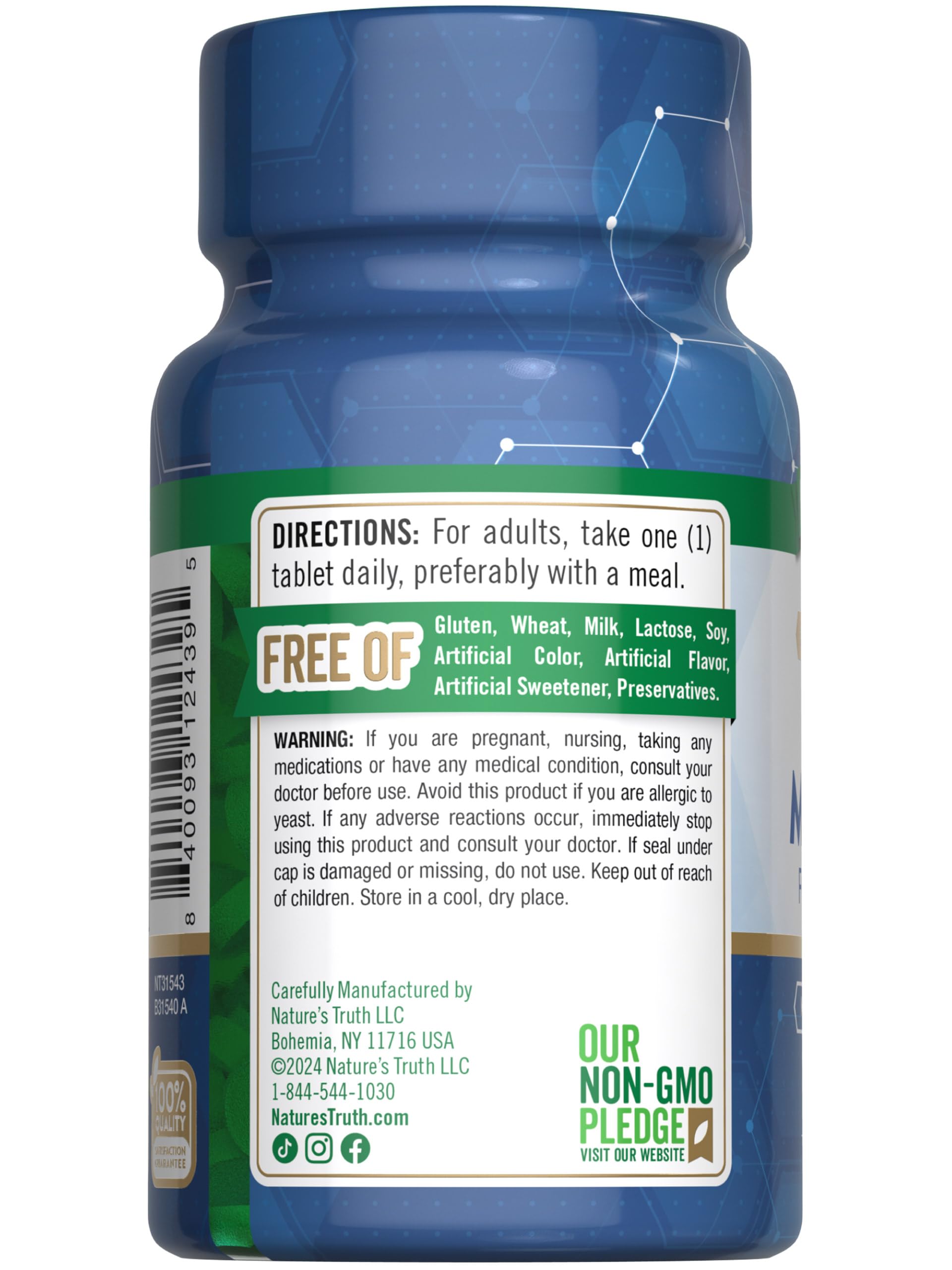 Nature's Truth Trace Minerals Supplement with a glass of water