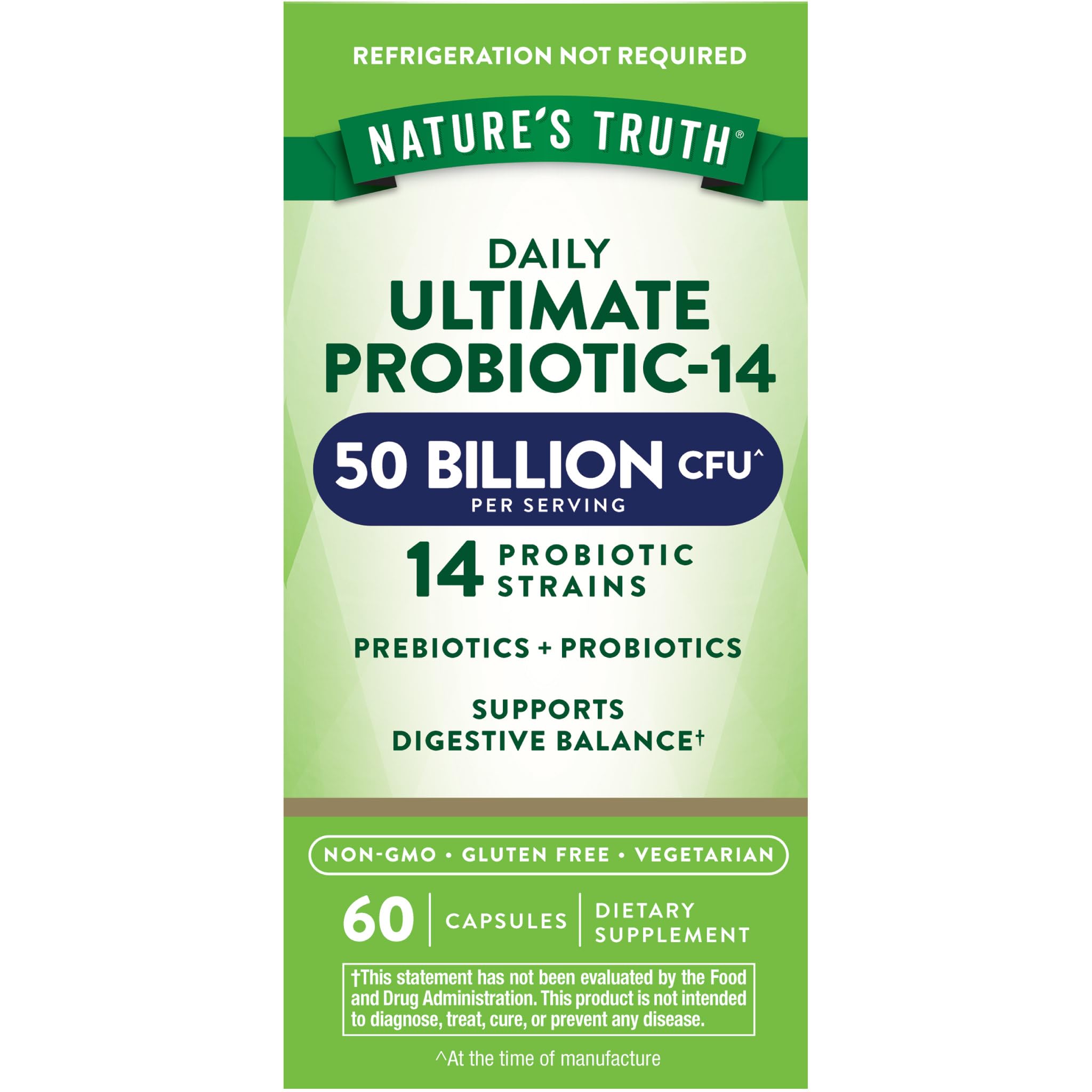 Nature's Truth Ultimate Probiotic Capsules front view