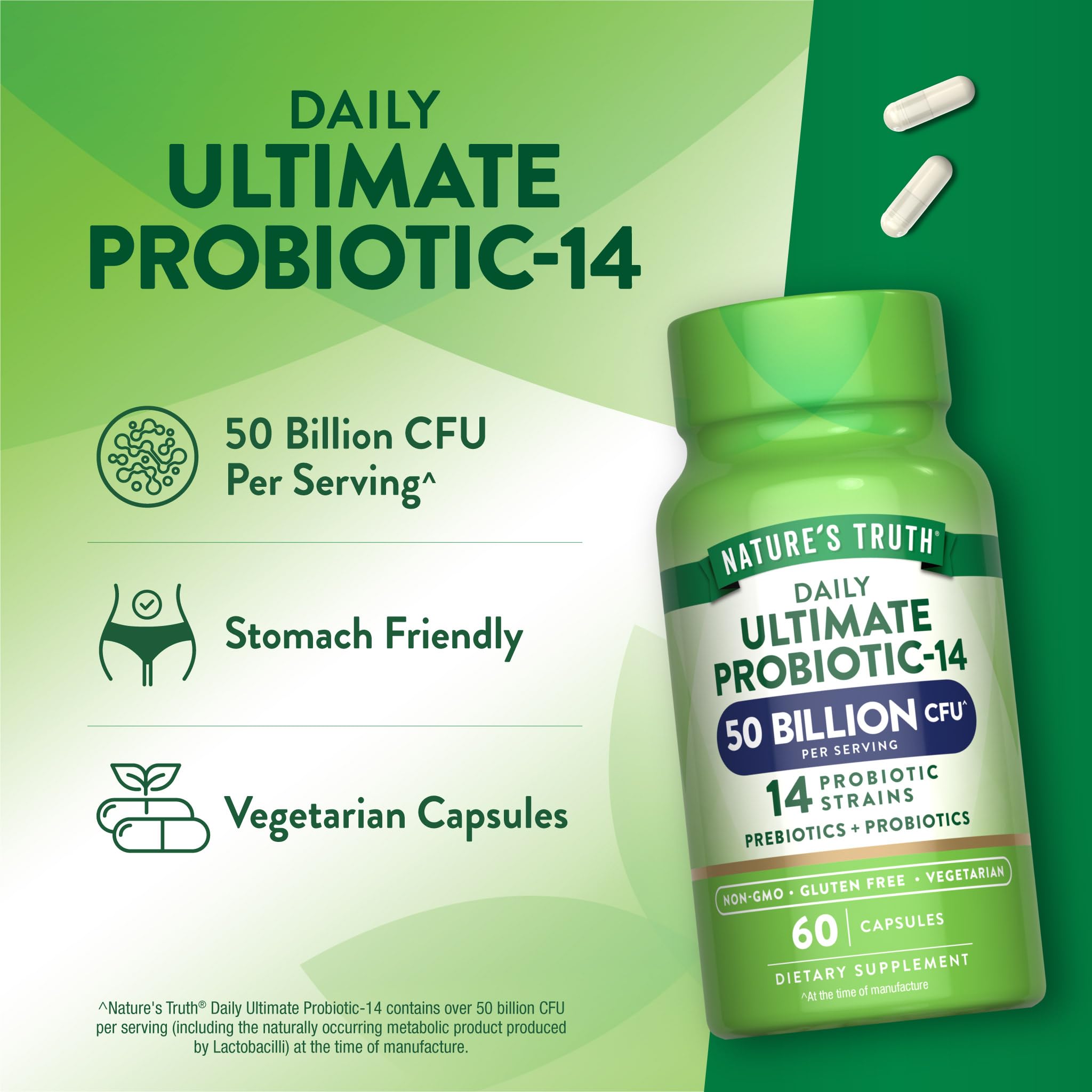 Nature's Truth Ultimate Probiotic Capsules with packaging