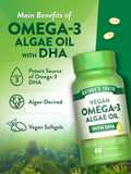 Nature's Truth Vegan Omega-3 Algae Oil 500mg capsules close-up