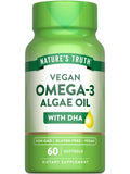 Nature's Truth Vegan Omega-3 Algae Oil 500mg capsules front view