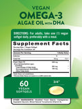Nature's Truth Vegan Omega-3 Algae Oil 500mg capsules side view