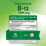 Nature's Truth Vitamin B-12 1000 mcg Timed Release Tablets side view