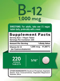 Nature's Truth Vitamin B-12 1000 mcg Vegan Tablets side view