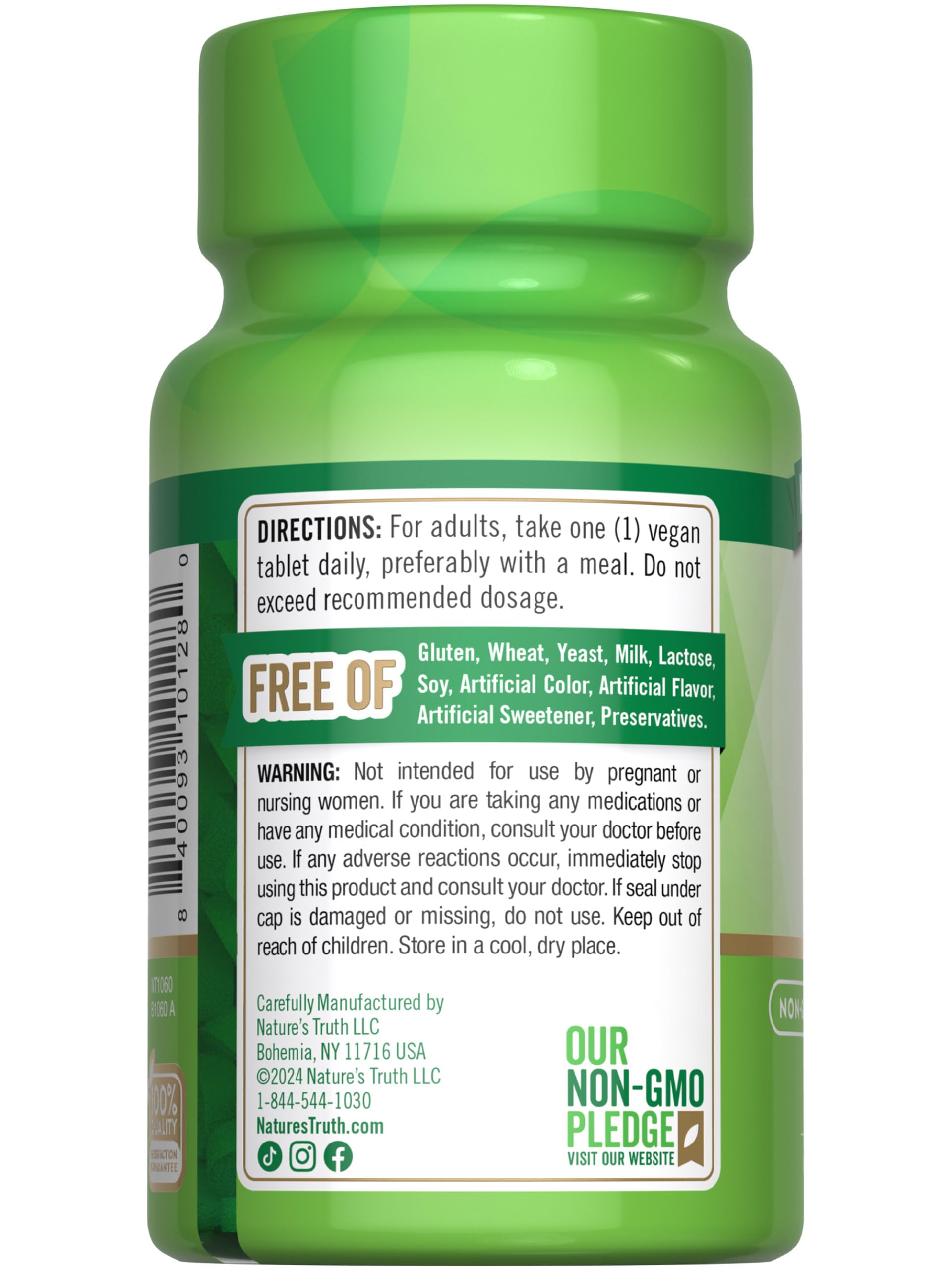 Nature's Truth Vitamin B-6 bottle with cap open