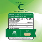 Nature's Truth Vitamin C 1000mg caplets back view with ingredients