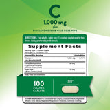 Nature's Truth Vitamin C 1000mg supplement side view