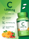 Nature's Truth Vitamin C 1000mg Vegan Caplets close-up