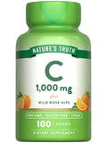 Nature's Truth Vitamin C 1000mg Vegan Caplets front view