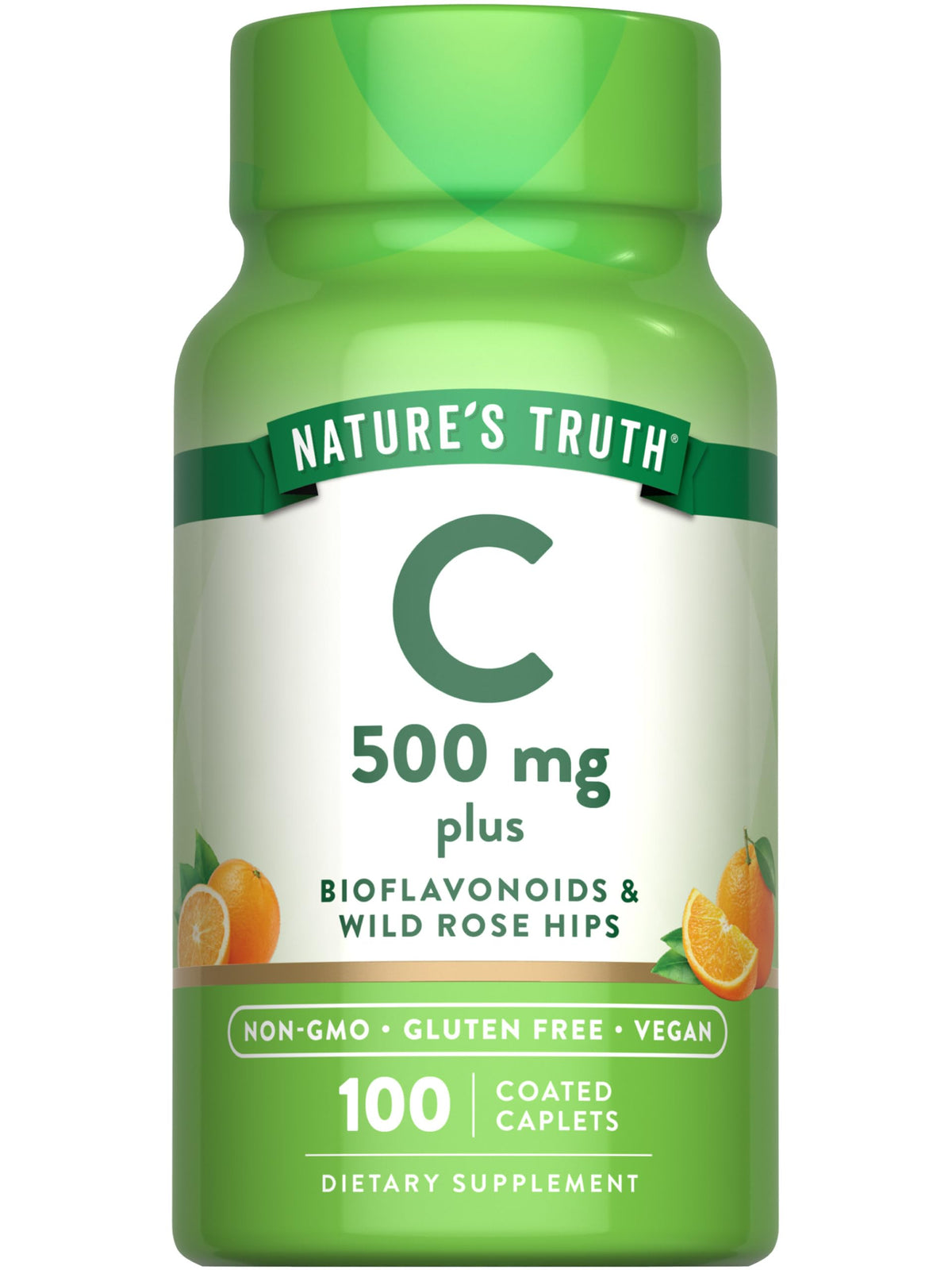 Nature's Truth Vitamin C 500mg Coated Caplets front view