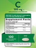 Nature's Truth Vitamin C 500mg Coated Caplets side view