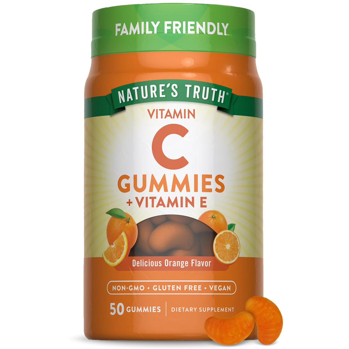 Nature's Truth Vitamin C Gummies 250mg orange flavour front view