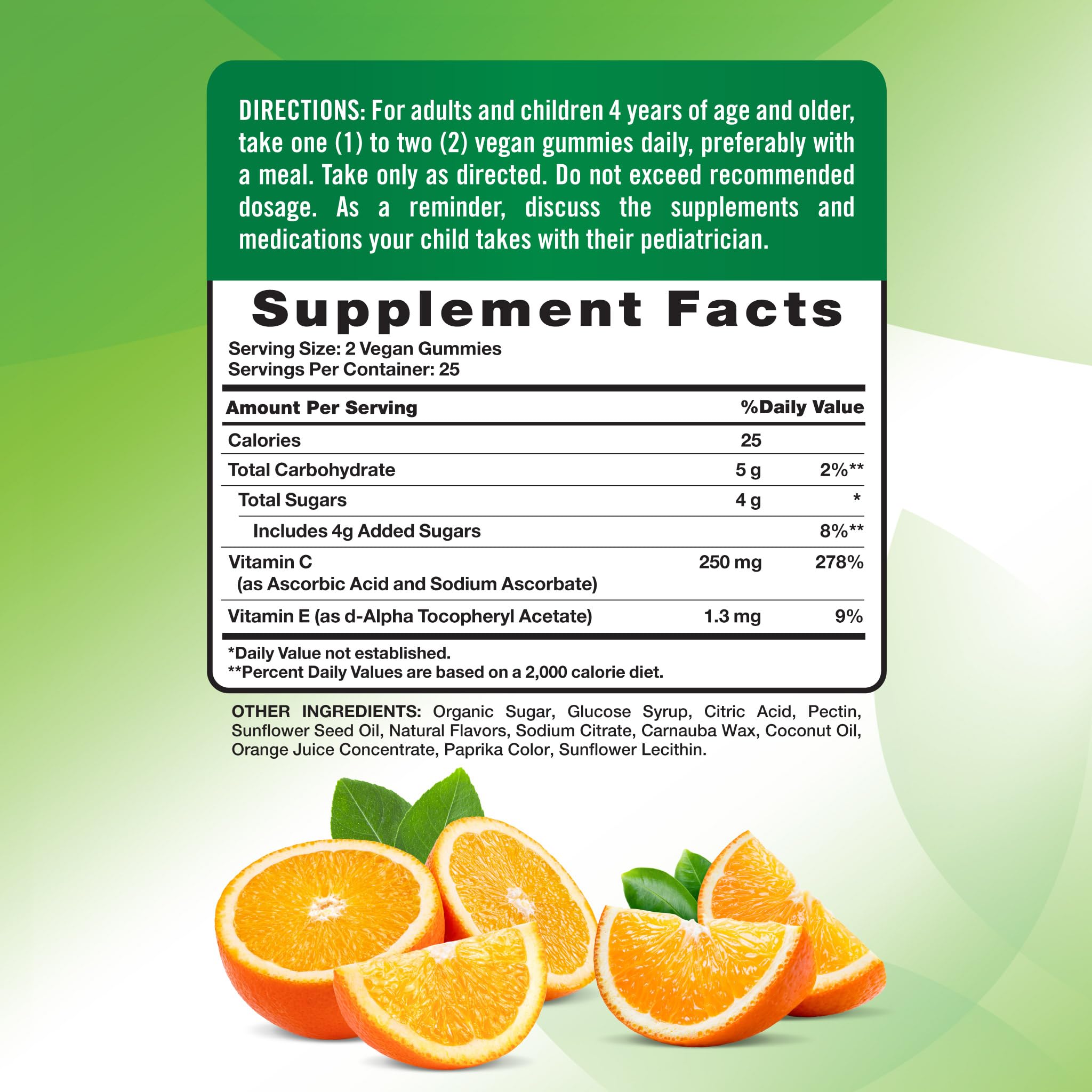 Nature's Truth Vitamin C Gummies packaging side view
