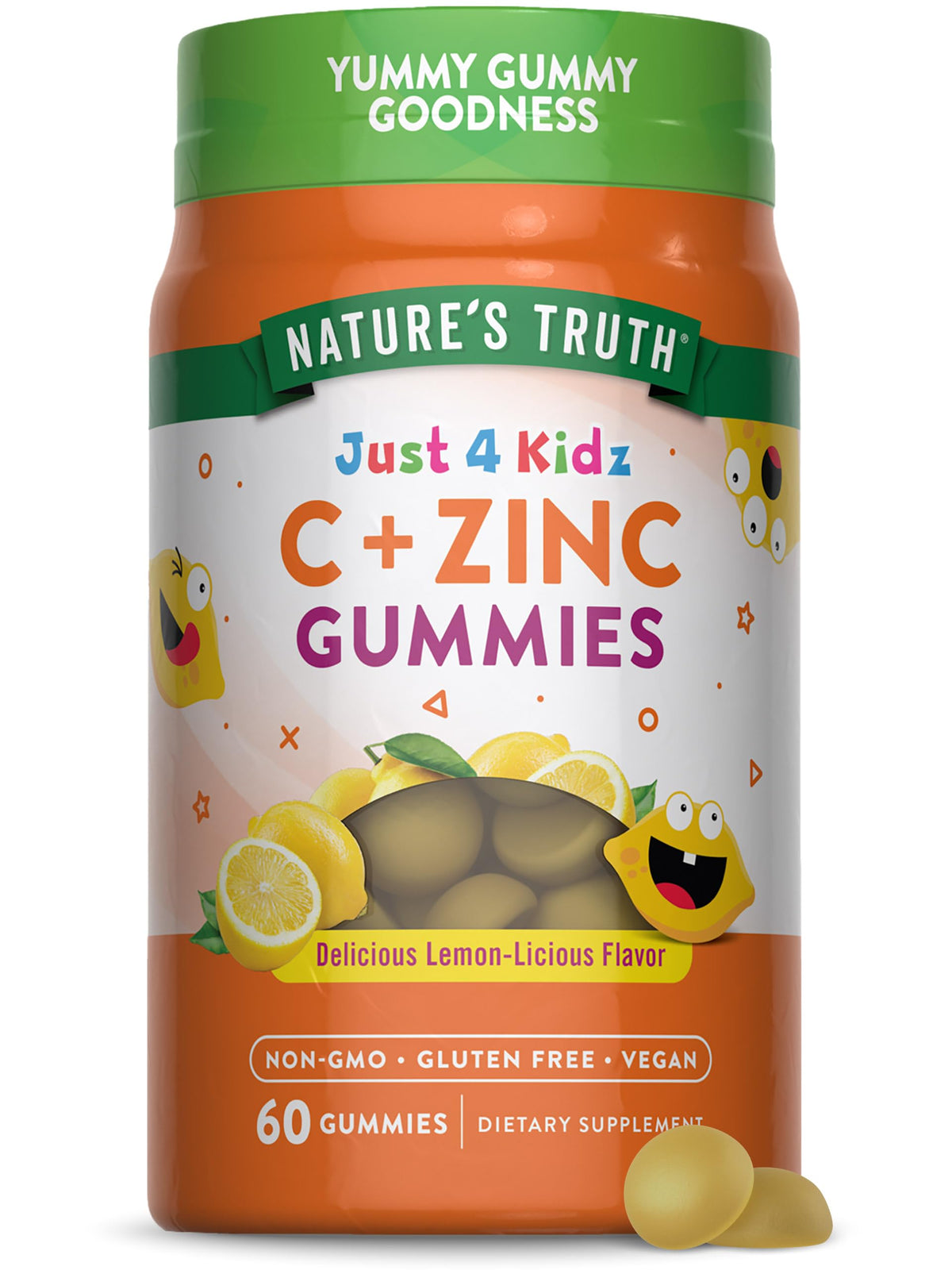 Nature's Truth Vitamin C & Zinc Vegan Gummies front view