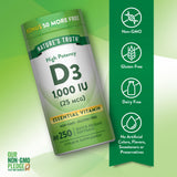 Nature's Truth Vitamin D3 1000 IU softgels close-up of softgel