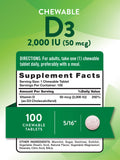 Nature's Truth Vitamin D3 chewable tablets packaging