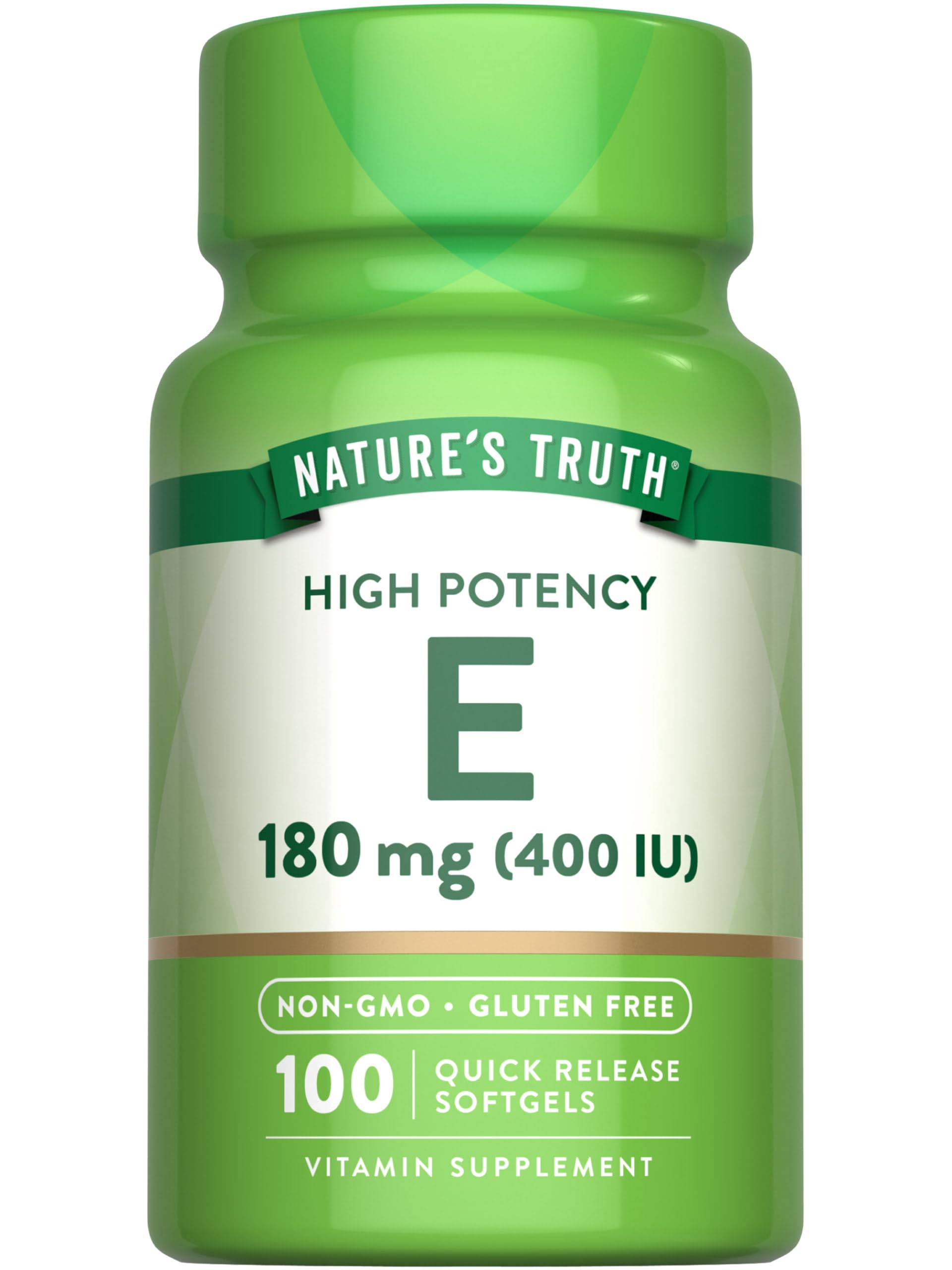 Nature's Truth Vitamin E 180mg softgel bottle front view
