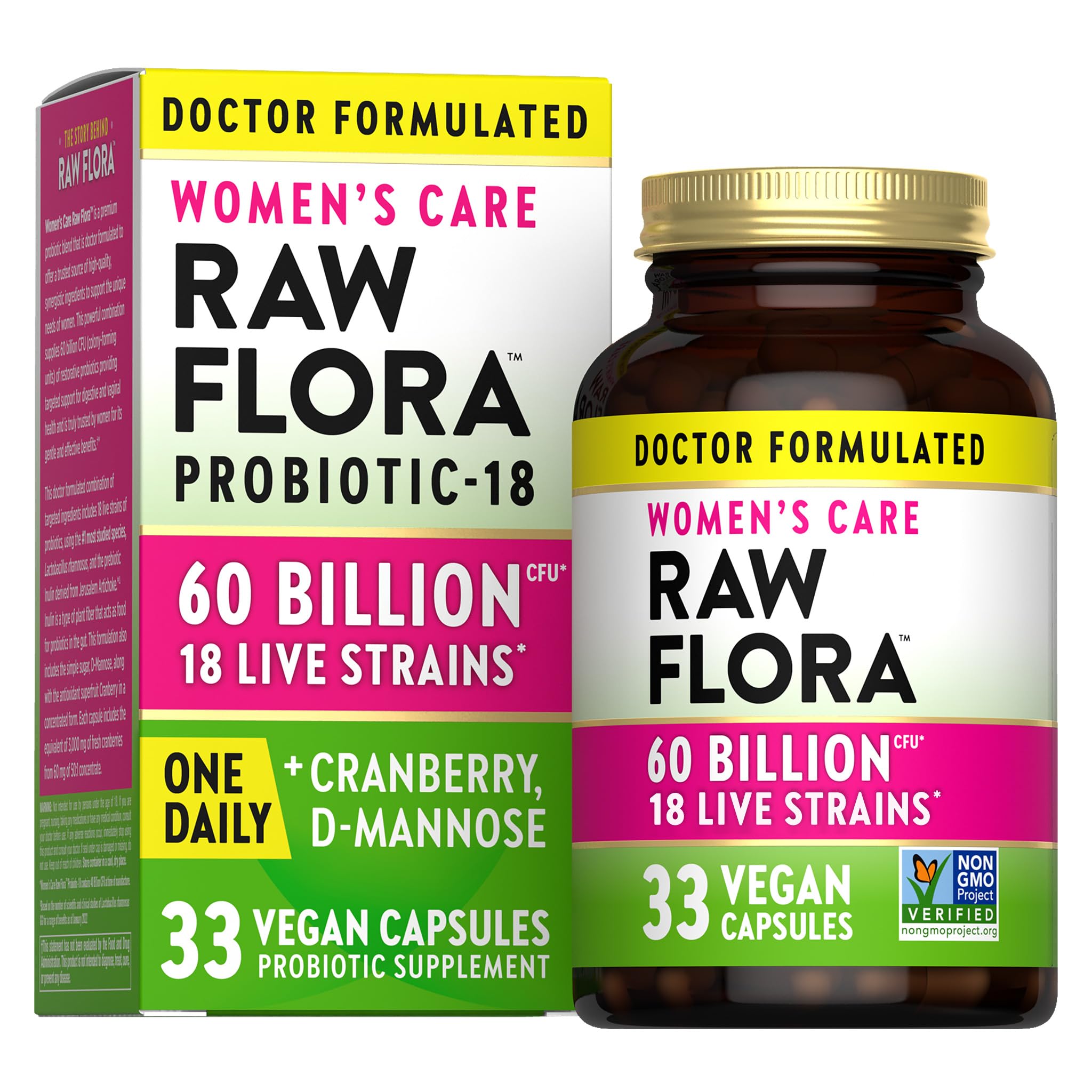 Nature's Truth Women's Raw Flora Probiotic 30 Capsules front view