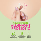 Nature's Truth Women's Raw Flora Probiotic 30 Capsules opened with capsules visible