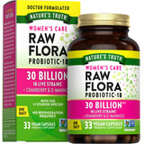 Nature's Truth Women's Raw Flora Probiotic dark amber glass bottle front view