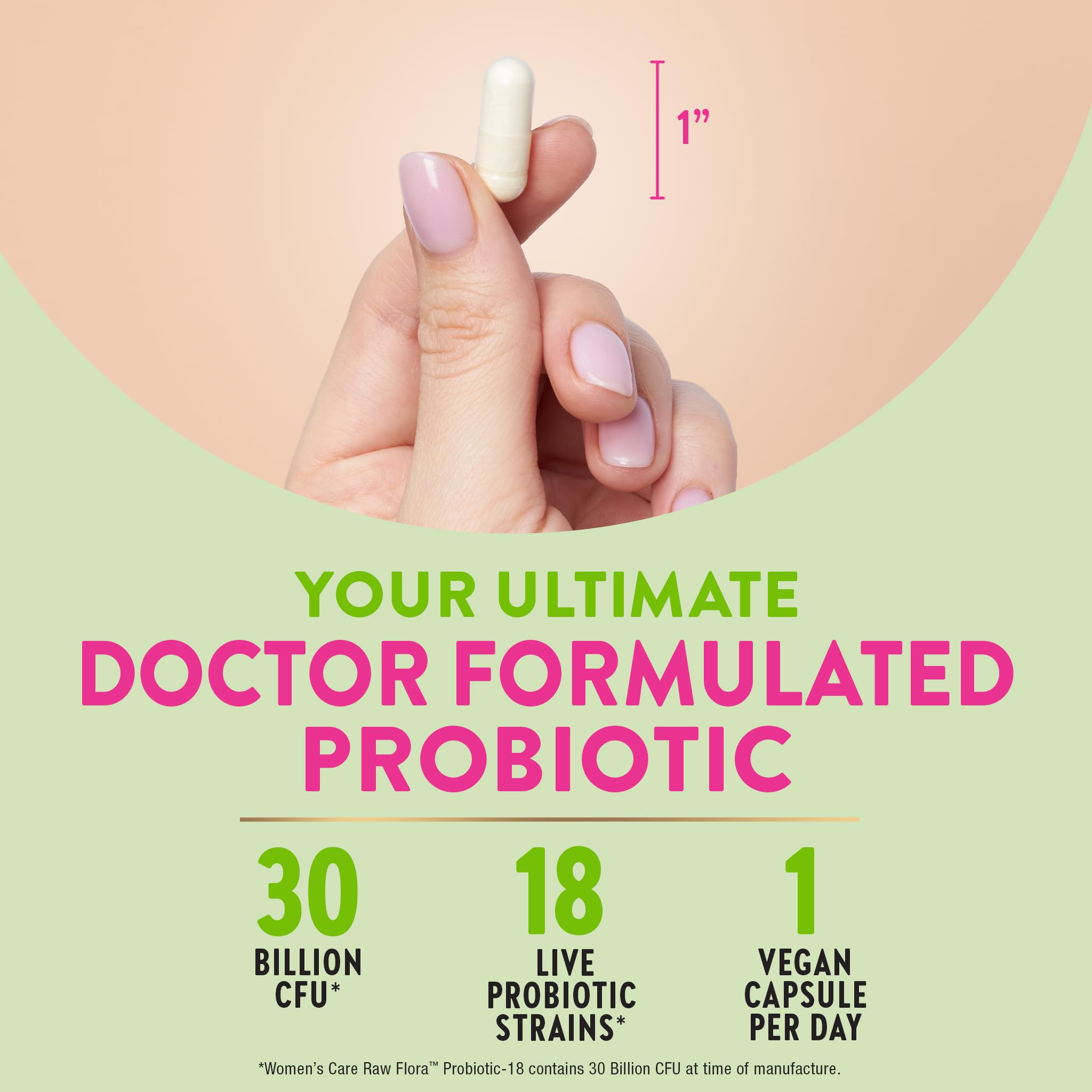 Nature's Truth Women's Raw Flora Probiotic ingredients list