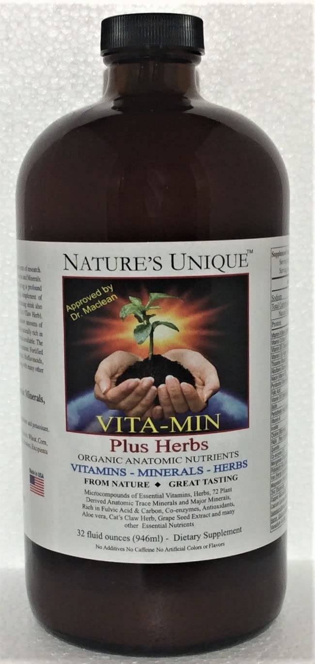 Nature's Unique Vita-Min Plus Herbs 1000mg front view