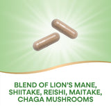 Nature's Way 5-Mushroom Blend capsules side view showing label