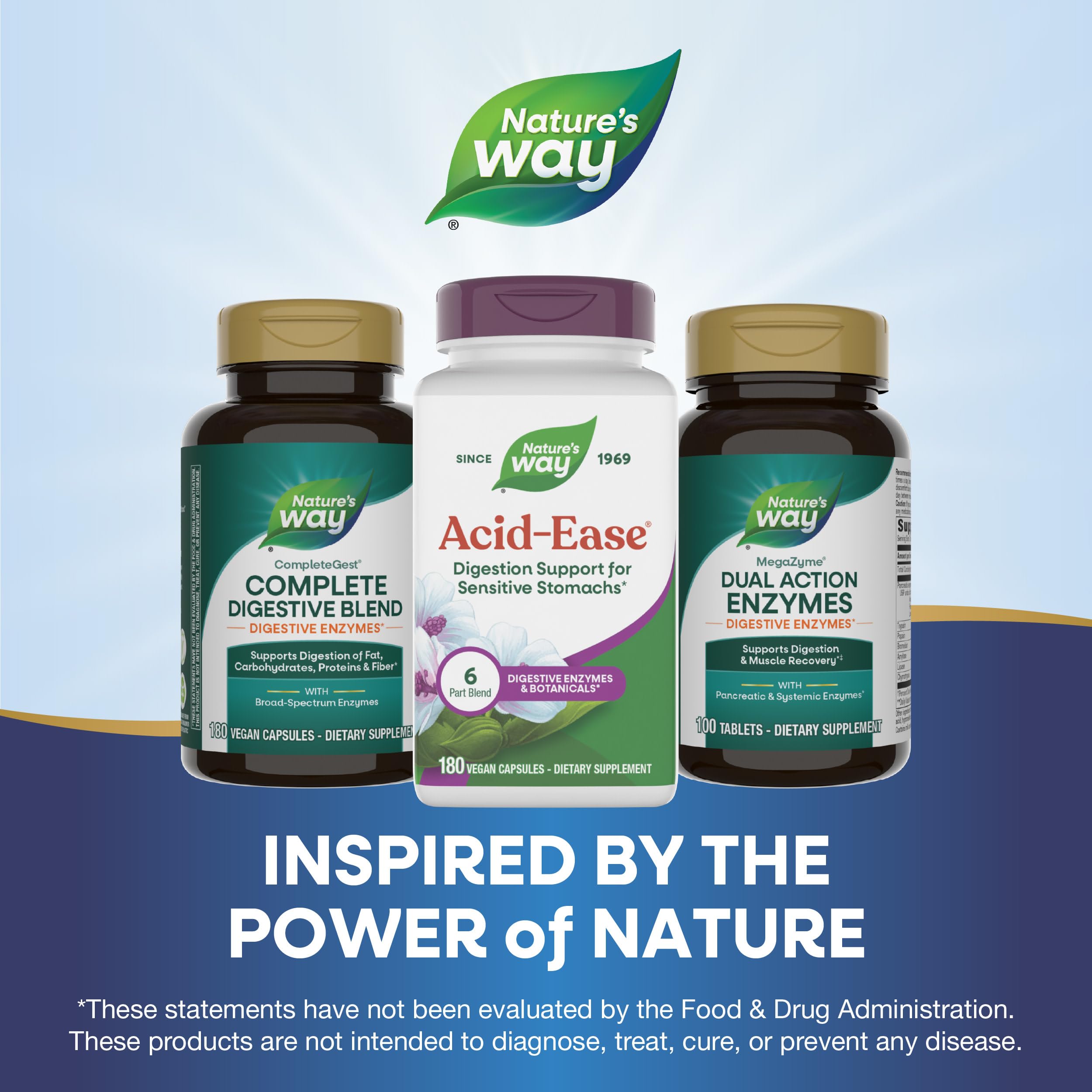 Nature's Way Acid Ease Multi-Enzymes 136g packaging